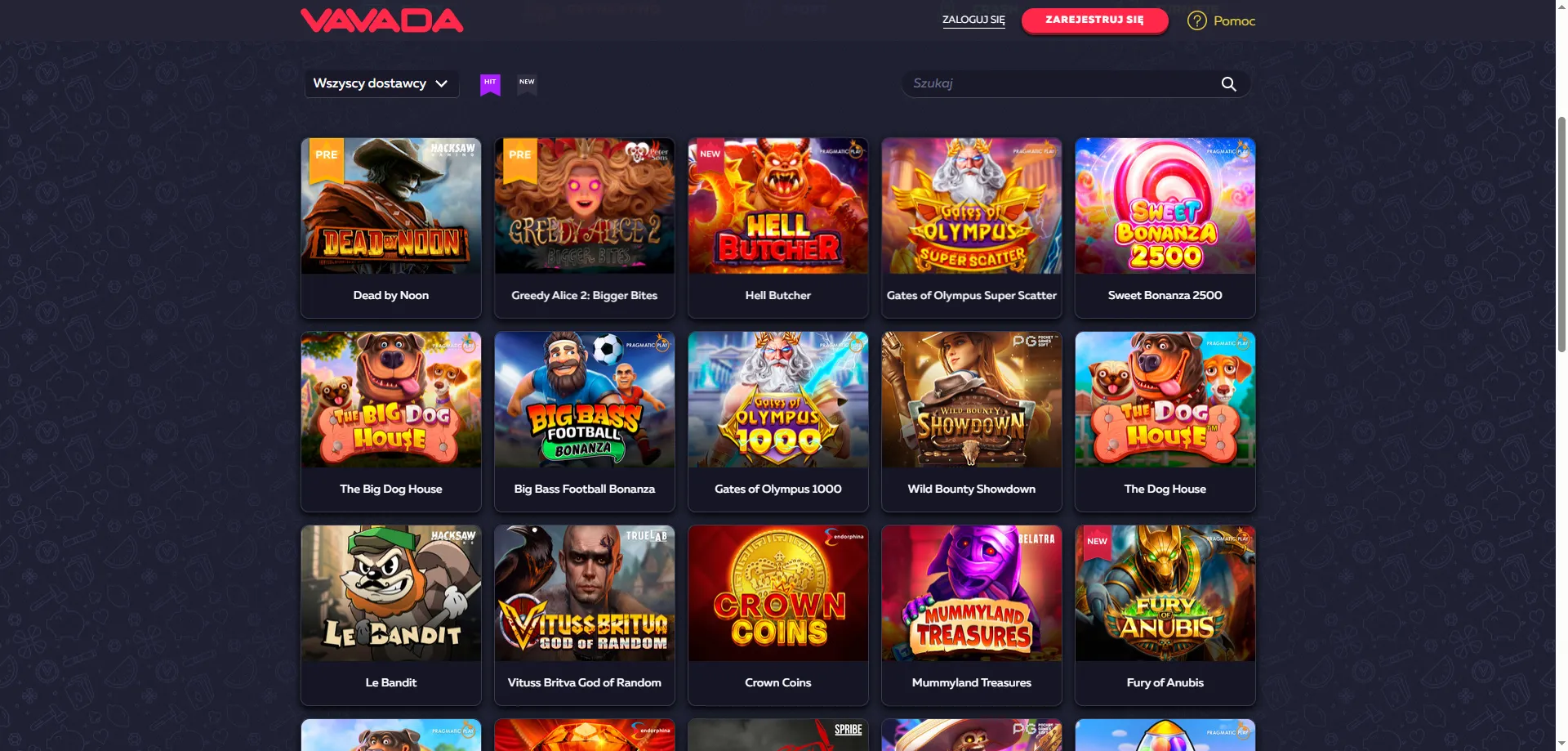 Vavada Casino &ndash; ponad 5000 gier od najlepszych dostawc&oacute;w
